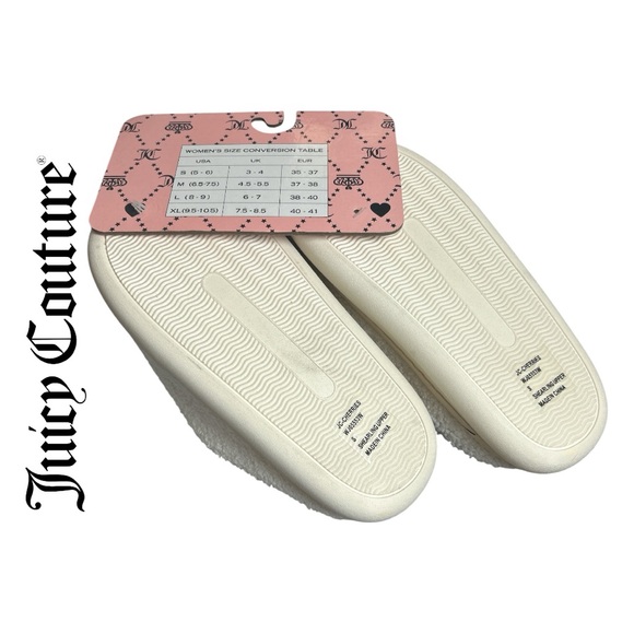 Juicy Couture Los Angeles Juicy Cherries Shearling Mule‎ Slippers - Size 5/6 - Picture 4 of 4